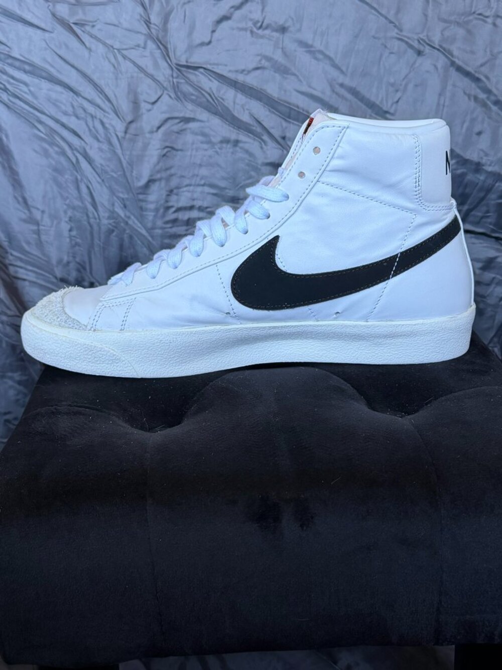 Nike White & Black High-Top Sneakers - Picture 6 of 12